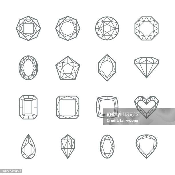gem vector icons - sapphire logo stock illustrations
