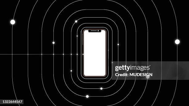 concept smartphone technology background - website wireframe stock illustrations