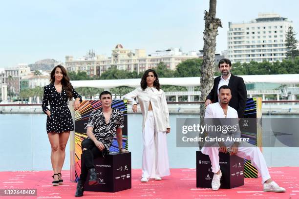 Odile Antonio-Báez, Canco Rodriguez, Carolina Yuste, Sergio Momo and Nacho Lacasa attend 'Sevillanas de Brooklyn' photocall during the 24th Malaga...