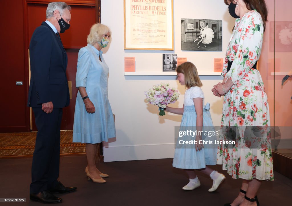 The Duchess Of Cornwall Visits "On Point: Royal Academy Of Dance At 100" At The V&A