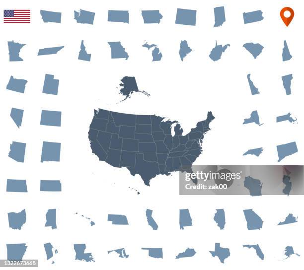 usa map - festive border stock illustrations