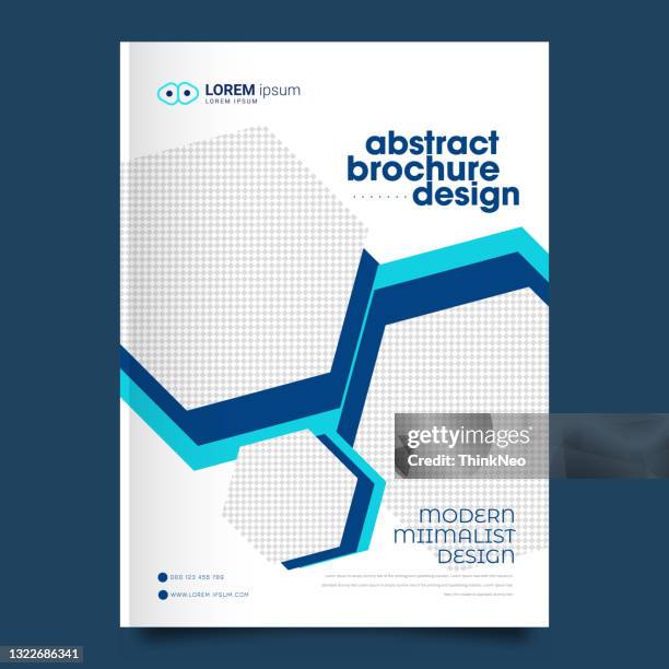 corporate flyer design template in a4 - pamphlet stock illustrations