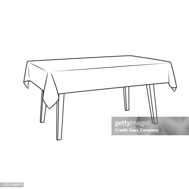 ilustraciones, imágenes clip art, dibujos animados e iconos de stock de imagen vectorial de una mesa de comedor en blanco y negro para su uso en materiales didácticos. o capacitación preescolar y en el hogar para padres y maestros. deje que los niños aprendan vocabulario. - armario