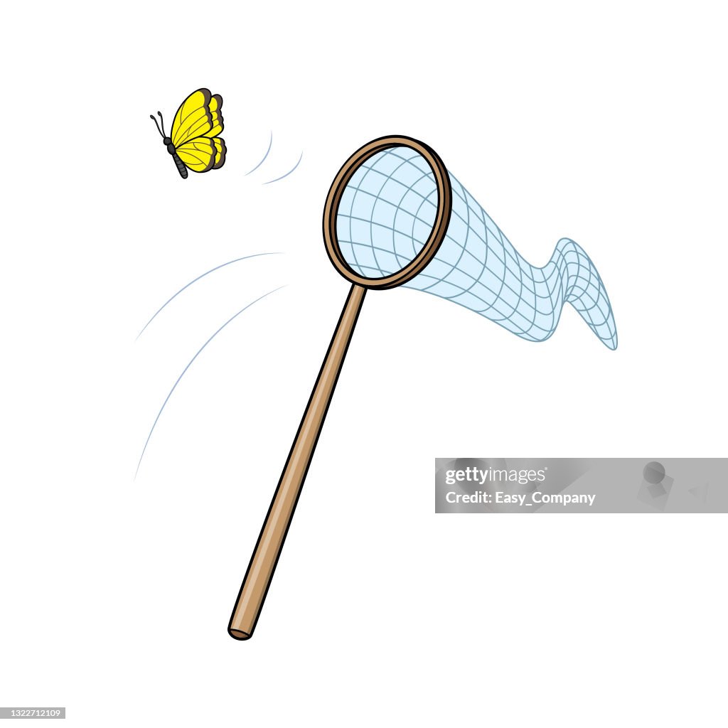 Window Bug Net Cartoon Cartoon Insect Net For Kids Which Is A Vector Illustration For ...