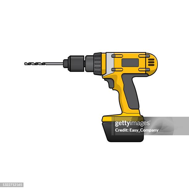 stockillustraties, clipart, cartoons en iconen met cartoon drill pictures for children this is a vector illustration for preschool and home training for parents and teachers. - bouwmachines