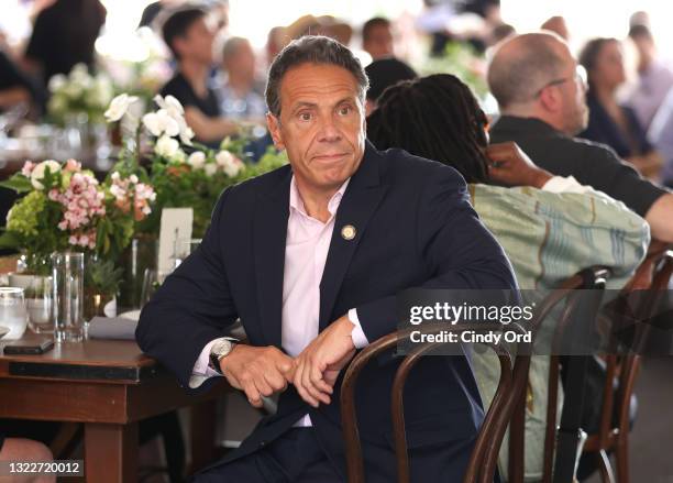 Governor of New York Andrew Cuomo attends the Tribeca Festival Welcome Lunch during the 2021 Tribeca Festival at Pier 76 on June 09, 2021 in New York...