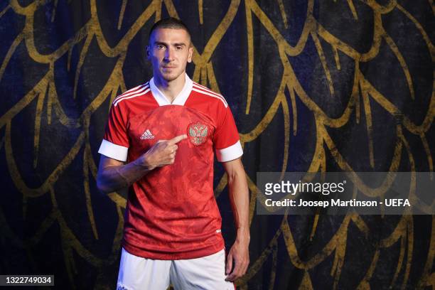 Aleksei Ionov of Russia poses during the official UEFA Euro 2020 media access day at The Novogorsk Training Center on June 08, 2021 in Moscow, Russia.