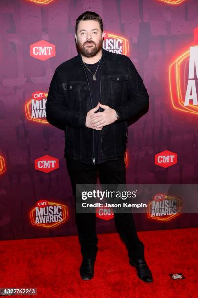 Chris Young attends the 2021 CMT Music Awards at Bridgestone Arena on June 09, 2021 in Nashville, Tennessee.