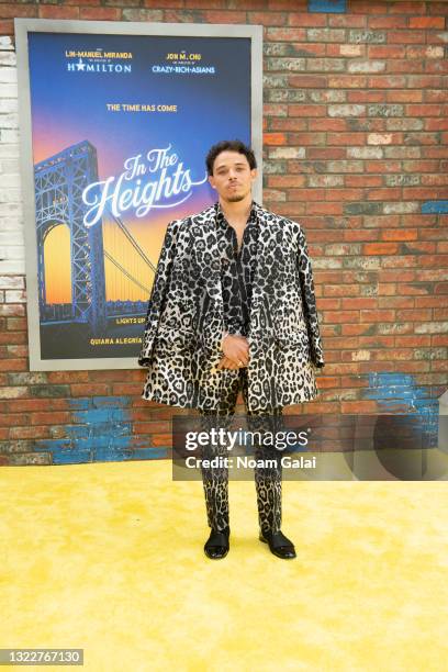 Anthony Ramos attends the opening night premiere of 'In The Heights' during 2021 Tribeca Festival at United Palace Theater on June 09, 2021 in New...