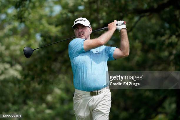 Rod Pampling of Australia on the third tee box during the final round of the Principal Charity Classic at Wakonda Club on June 06, 2021 in Des...