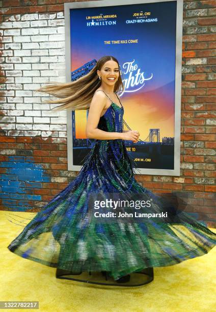 Leslie Grace attends "In The Heights" opening night premiere - 2021 Tribeca Festival at United Palace Theater on June 09, 2021 in New York City.