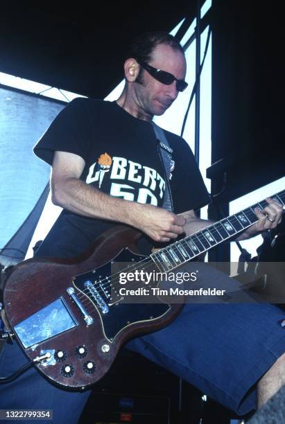 Greg Hetson of Bad Religion performs during the "Vans Warped Tour" at Pier 30/32 on July 5, 1998 in San Francisco, California.