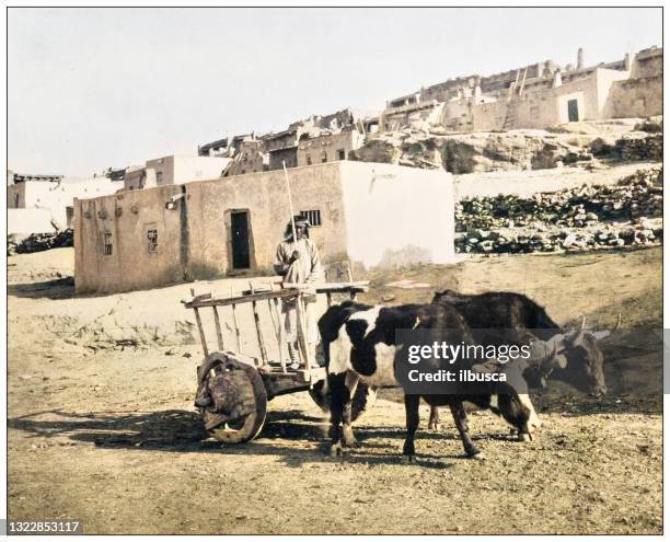 ilustraciones, imágenes clip art, dibujos animados e iconos de stock de fotografía antigua de monumentos americanos: pueblo laguna, nuevo méxico - anasazi culture