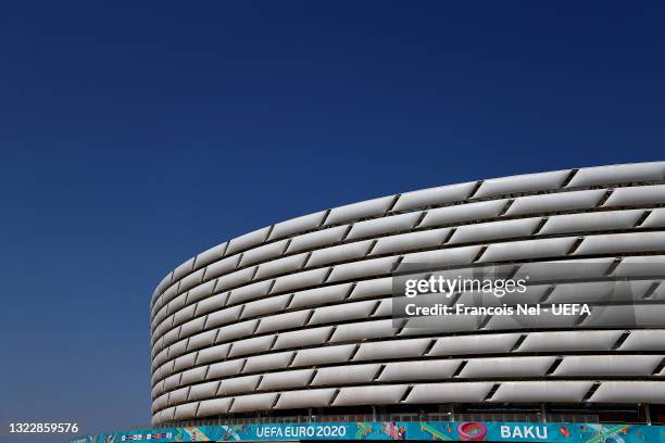 General view of Baku Olympic Stadium ahead of the UEFA Euro 2020 Championship on June 10, 2021 in Baku, Azerbaijan.