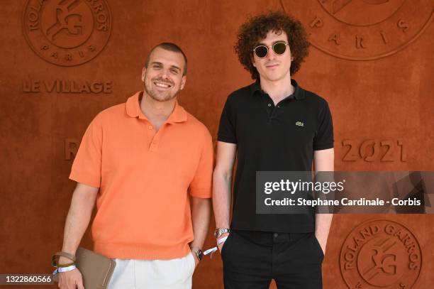 Feder and César de Rummel attend the French Open 2021at Roland Garros on June 10, 2021 in Paris, France.