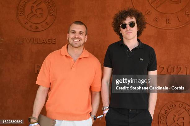 Feder and César de Rummel attend the French Open 2021at Roland Garros on June 10, 2021 in Paris, France.