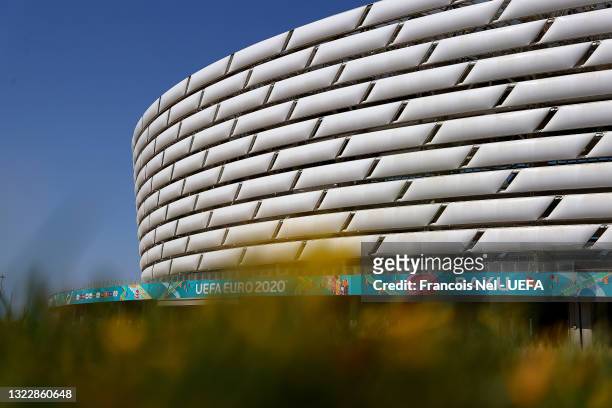 General view of Baku Olympic Stadium ahead of the UEFA Euro 2020 Championship on June 10, 2021 in Baku, Azerbaijan.