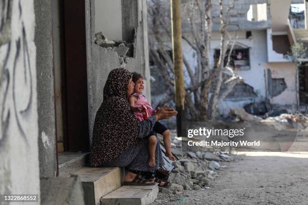 Many people and families lost their homes to the destruction by Israeli airstrikes. There is a ceasefire in place, but many are left homeless....