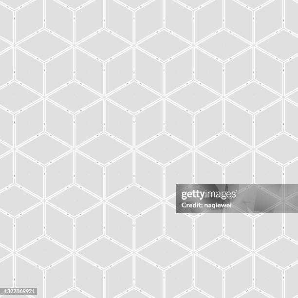 ilustraciones, imágenes clip art, dibujos animados e iconos de stock de fondos de patrones sin costuras con textura de cubo hexagonal vectorial - paisley pattern