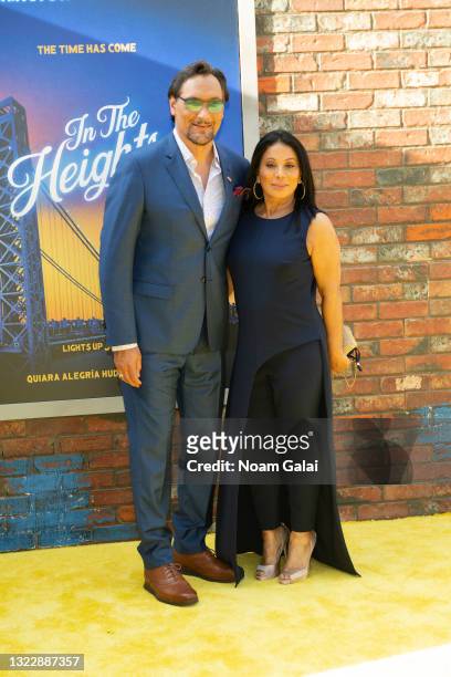 Jimmy Smits and Wanda De Jesus attend the opening night premiere of 'In The Heights' during 2021 Tribeca Festival at United Palace Theater on June...