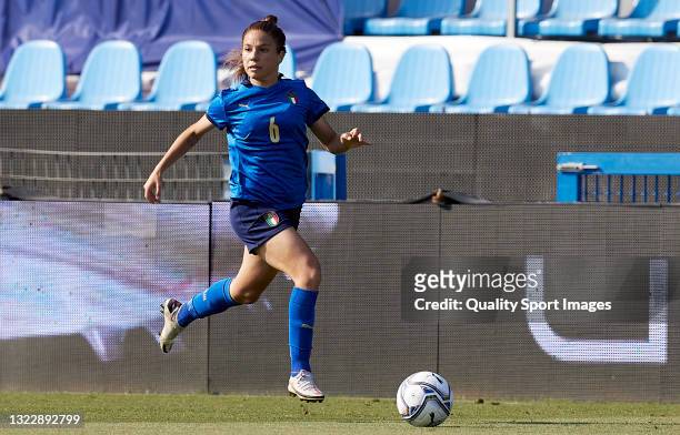 Manuela Giugliano of Italy runs with the ball during the Women's International Friendly match between Italy and Netherlands at Stadio Paolo Mazza on...