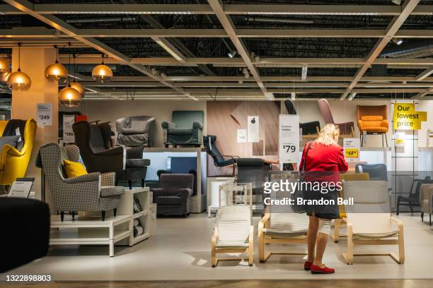 Customer shops at an IKEA store on June 10, 2021 in Houston, Texas. The Labor Department reported that this May, consumer prices have accelerated at...