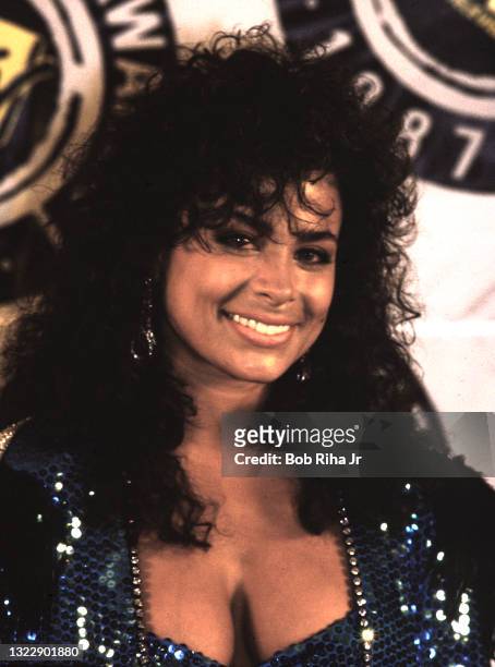 Paula Abdul backstage at the Mtv Awards Show, September 13, 1987 in Los Angeles,California.