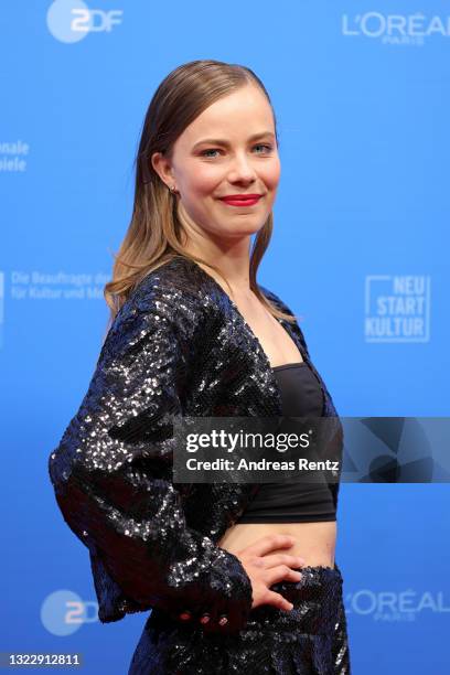 Saskia Rosendahl attends the "Fabian oder Der Gang vor die Hunde" premiere during the 71st Berlinale International Film Festival Summer Special at...