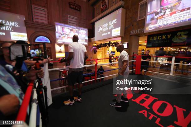 Lamar Odom is seen during his workout for his upcoming Celebrity Boxing match at Showboat Atlantic City on June 08, 2021 in Atlantic City, New Jersey.