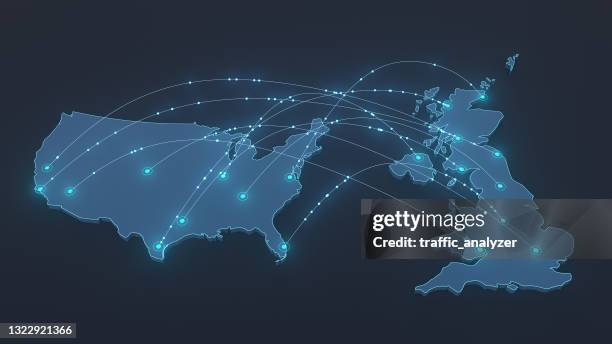 us/uk connections - brexit map stock illustrations