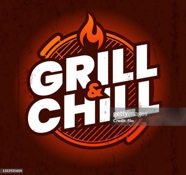 grill- und chill grillsymbol - grillzange stock-grafiken, -clipart, -cartoons und -symbole