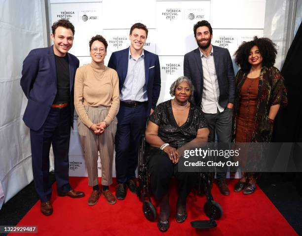 Ben Proudfoot, Gabe Godol, Lusia Harris and Brandon Somerhalder attend the 2021 Tribeca Festival Premiere Shorts: "Go Big" at Hudson Yards on June...