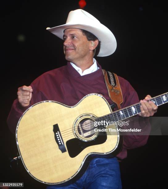 George Strait performs during the George Strait Music Festival at Oakland Coliseum on April 26, 1998 in Oakland, California.