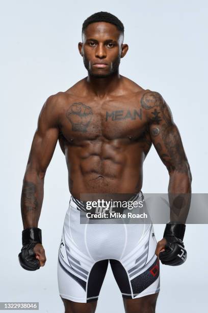 Hakeem Dawodu poses for a portrait during a UFC photo session on June 9, 2021 in Phoenix, Arizona.