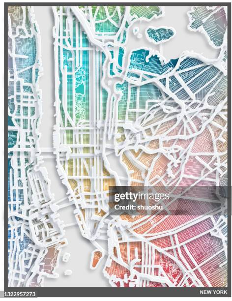 papercutting style art illustration map,new york city,usa - new york abstract stock illustrations
