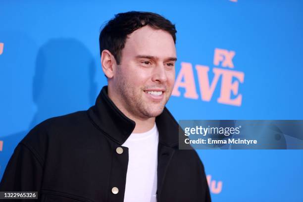 Scooter Braun attends FXX, FX and Hulu's Season 2 Red Carpet Premiere Of "Dave" at The Greek Theatre on June 10, 2021 in Los Angeles, California.
