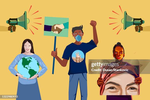 vector of human rights day - united nations stock illustrations