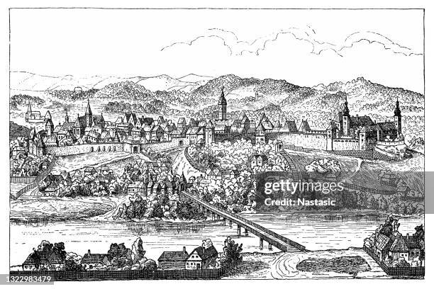 enns is a town in the austrian state of upper austria on the river enns, which forms the border with the state of lower austria. enns was one of the first places in austria to receive town privileges - enns river stock illustrations