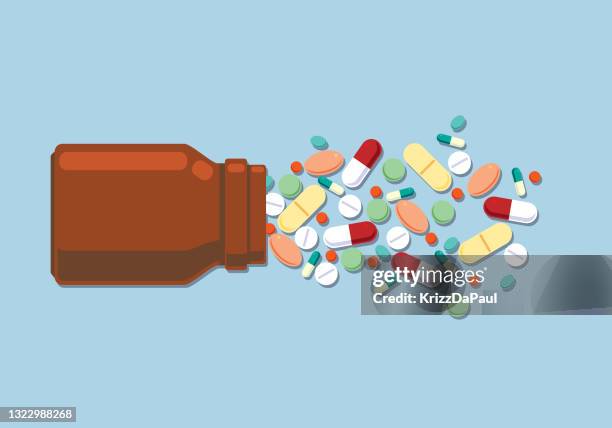 stockillustraties, clipart, cartoons en iconen met medicijn - pill