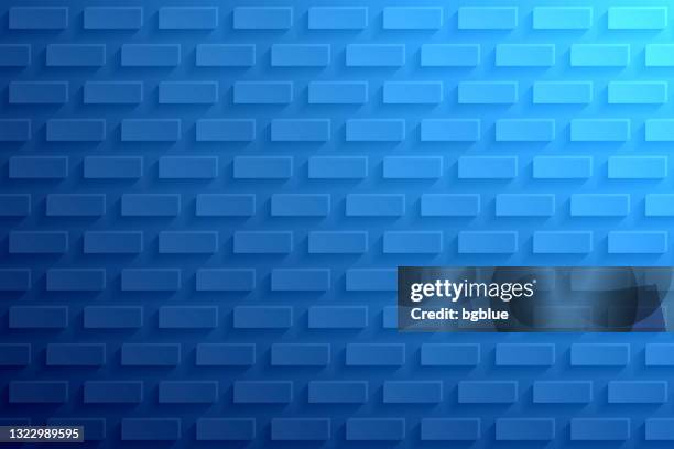 abstract blue background - geometric texture - light blue bricks stock illustrations