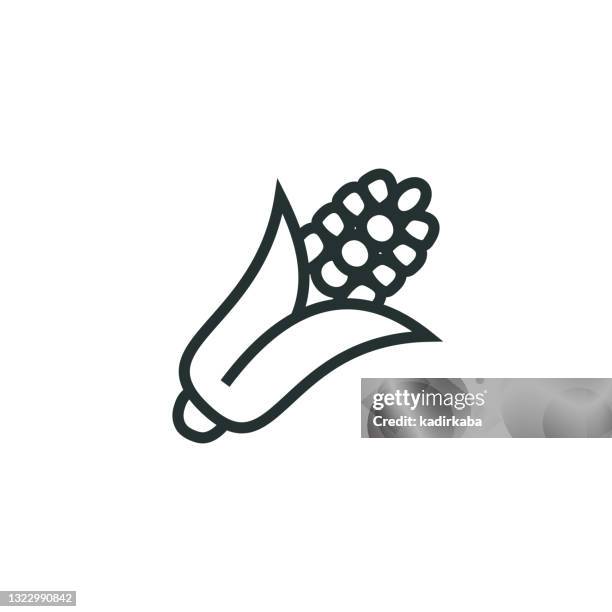 corn line icon - tomato field stock illustrations