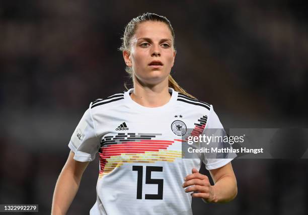 Tabea Wassmuth of Germany seen during the Women's International Friendly match between France and Germany at La Meinau Stadium on June 10, 2021 in...