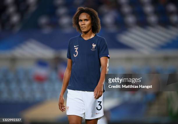 Renard Wendie of France seen during the Women's International Friendly match between France and Germany at La Meinau Stadium on June 10, 2021 in...