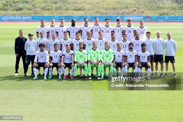 The team of Germany Leroy Sane, Jamal Musiala, Timo Werner, goalkeeper Kevin Trapp, goalkeeper Manuel Neuer, goalkeeper Bernd Leno, Joshua Kimmich,...