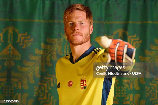 Adam Bogdan of Hungary poses during the official UEFA Euro 2020 media access day on June 10, 2021 in Budapest, Hungary.