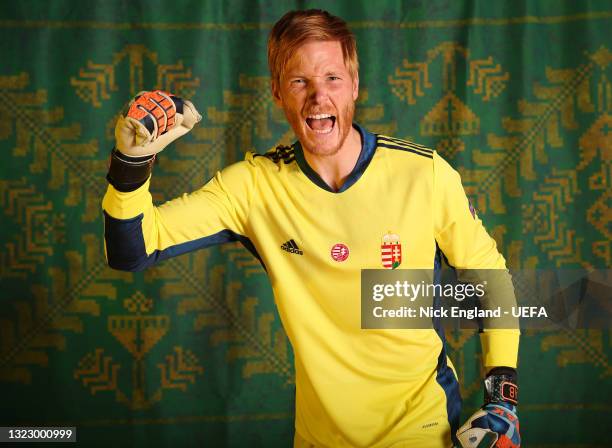 Adam Bogdan of Hungary poses during the official UEFA Euro 2020 media access day on June 10, 2021 in Budapest, Hungary.