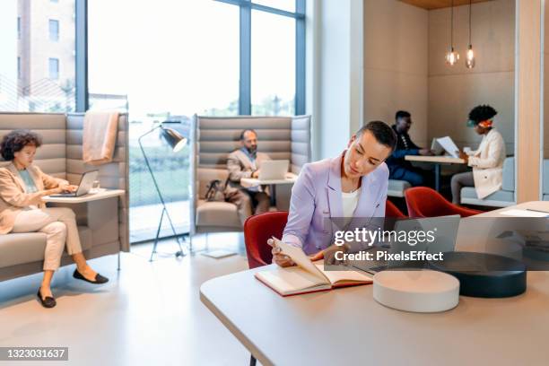 er is geen excuus om niet te slagen. - co working space stockfoto's en -beelden