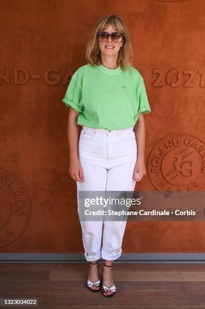 Karine Viard attends the French Open 2021 at Roland Garros on June 11, 2021 in Paris, France.