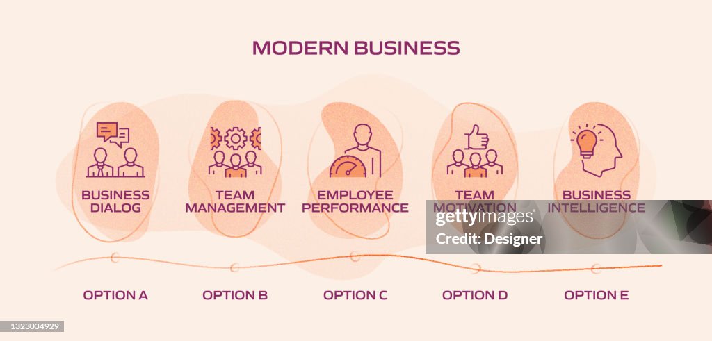 Process Visual Modern Modern Business Related Process Infographic Template Process Timeline ...