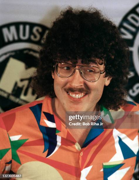 Al Yankovic backstage at the Mtv Awards Show, September 13, 1987 in Los Angeles, California.